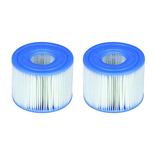 Intex 28439E Greywood Deluxe 4 Person Inflatable Spa/Hot Tub w/ LED Light & 3 Pack Type S1 Pool Filter Cartridges w/ Attachable Cup Holder and Refreshment Tray & Inflatable Headrest & Maintenance Kit