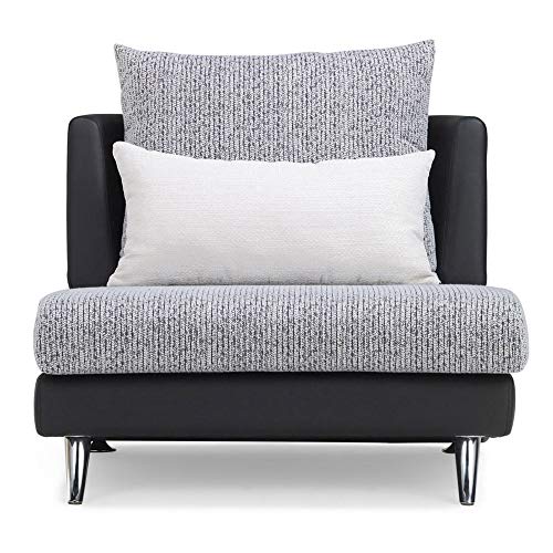 Palms Modular Leather Sectional 1-Seater - Black