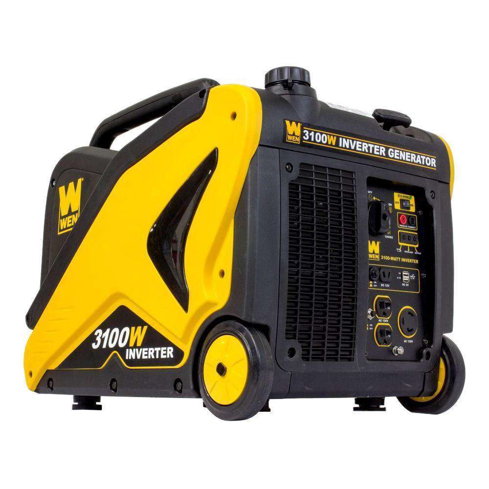 WEN 56310i 3100W/2800W Inverter Generator with Built-in Wheels and Handle New