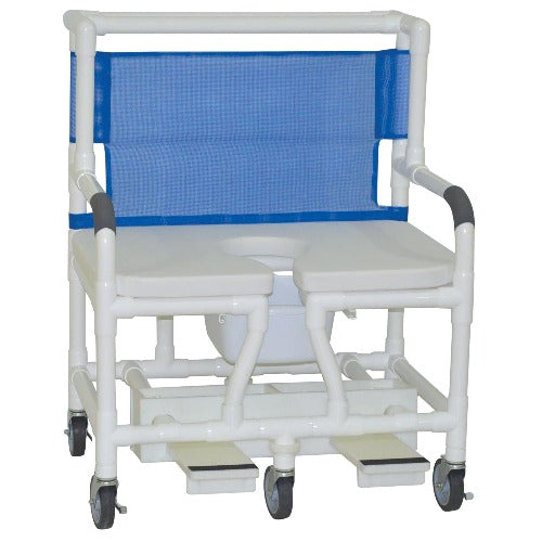 ConvaQuip 131-5-SSDE Bariatric Shower Chair With Soft Seat Deluxe Elongated