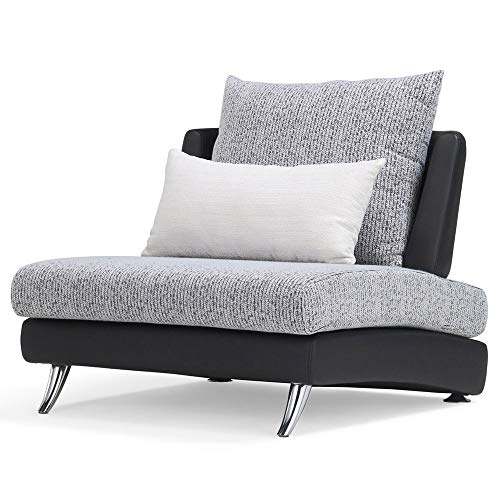 Palms Modular Leather Sectional 1-Seater - Black