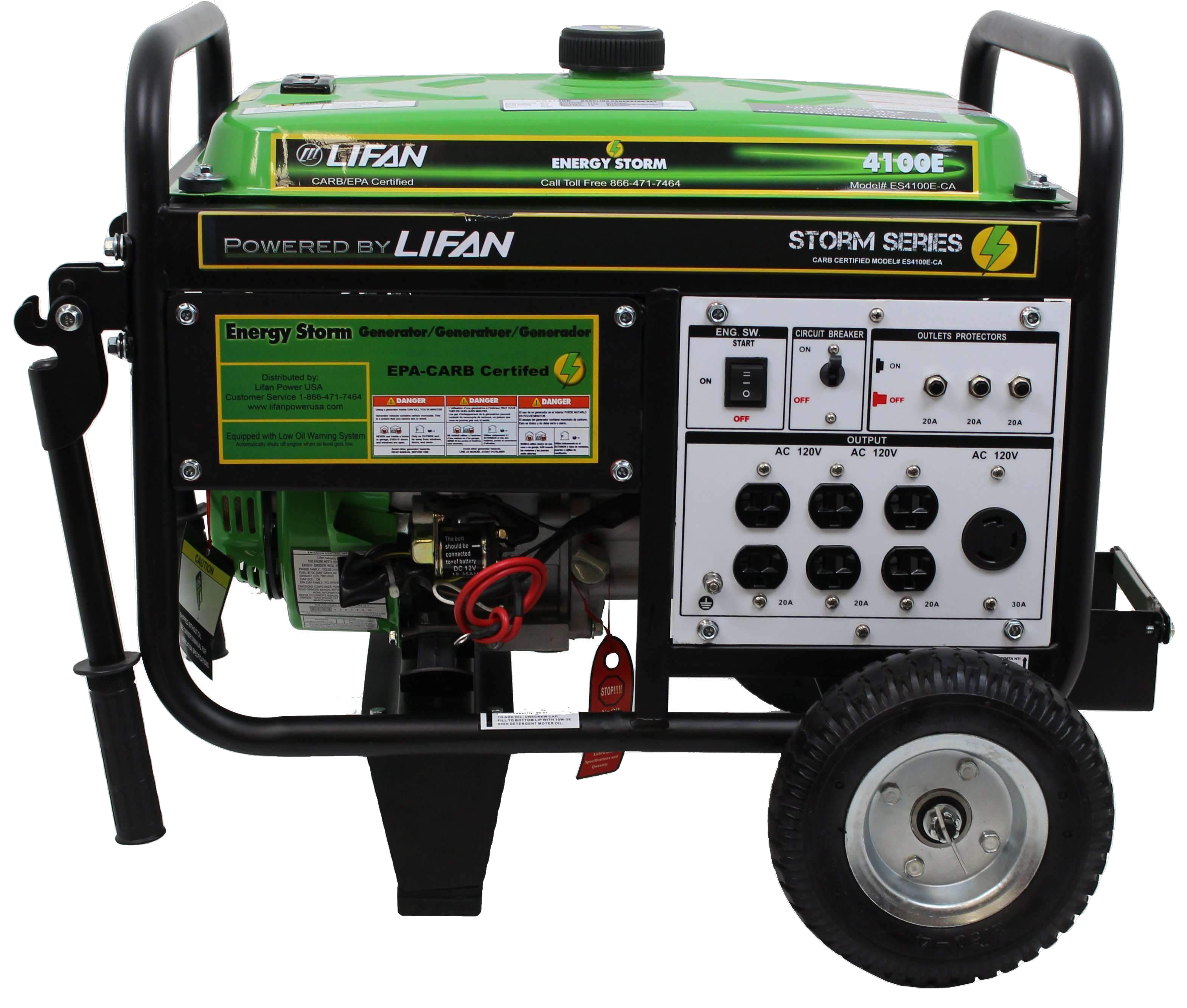 Lifan ES4100E Energy Storm 3500W/4100W Electric Start Generator Open Box (Unused)