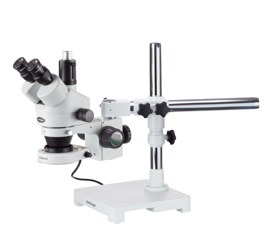 Amscope SM-3T-80S 7X - 45X Trinocular Zoom Stereo Microscope with 80 LED Light New
