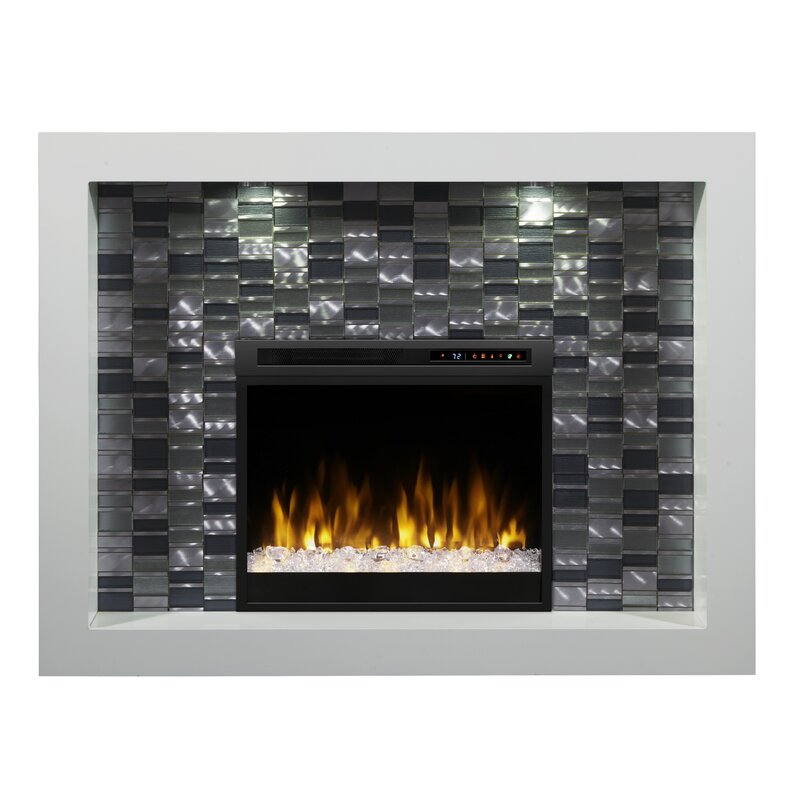 Carbone Crystal Recessed Electric Fireplace