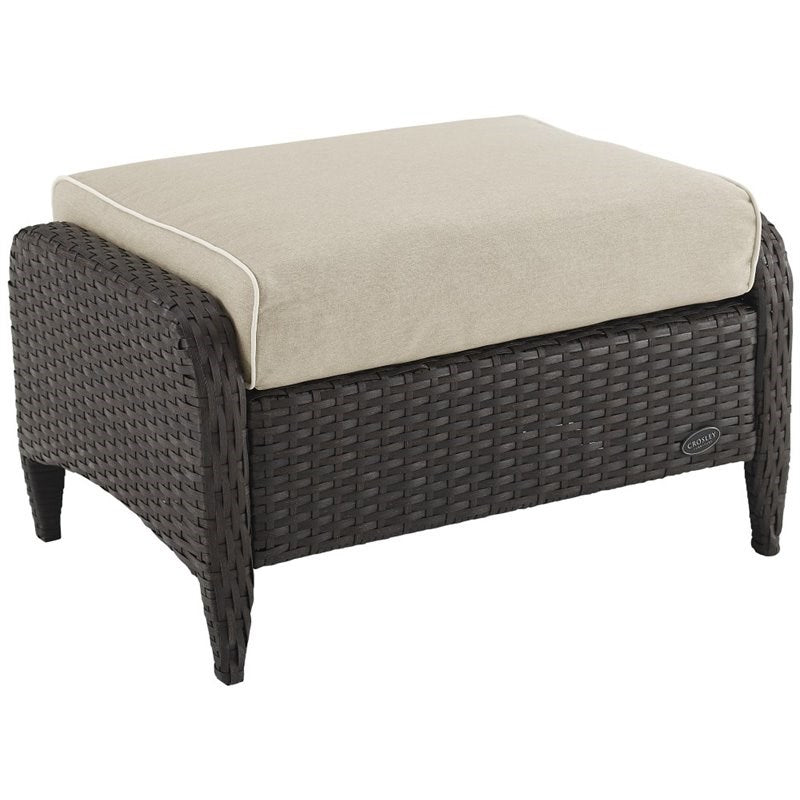 Outdoor Wicker Ottoman