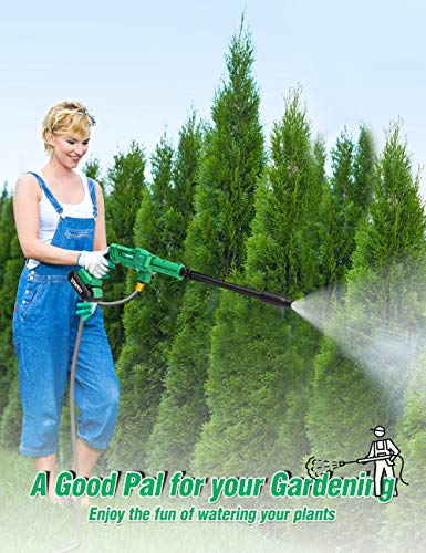 Cordless Pressure Washer-KIMO 20V Portable Power Washer, w/2.0Ah Li-ion Battery&Charger, 0-160 Degree Adjustable Pressure Nozzle for Washing Cars/Watering Flowers/Cleaning Floors/Windows/Pet Showering