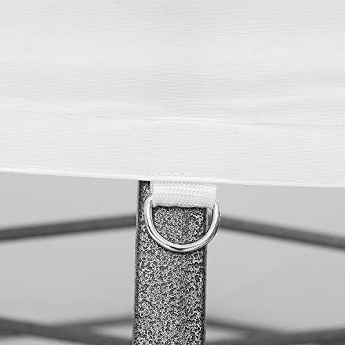 Leisurelife 100% Waterproof Pop-up Canopy Tent 10x20ft with Sand Bags, Waterproof Folding Commercial Gazebo Party Tent, PVC, White