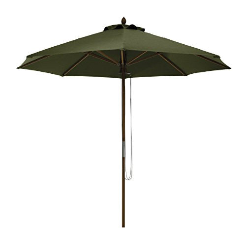 Classic Accessories Montlake FadeSafe 9-Foot Round Bamboo Patio Umbrella, Heather Fern