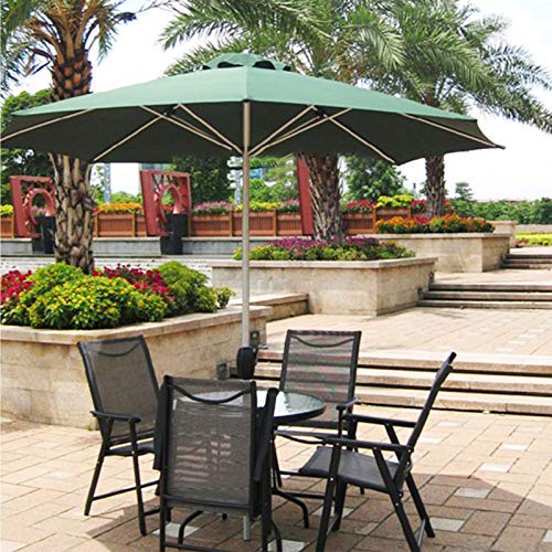 Wsaman 2.7m Shading Garden Tilt Sun Shelter, Garden Parasol Tilting Table Umbrella with Manual Crank Waterproof UV Resistant Foldable for Patio/Beach/Pool Umbrellas,Yellow