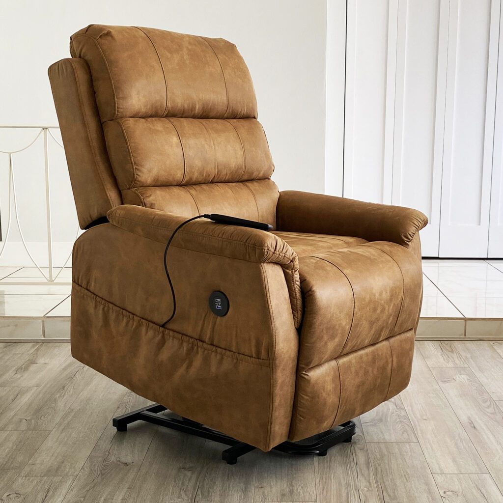 Lifesmart Power Lie Flat Lift Chair Recliner with Massage and Heat New