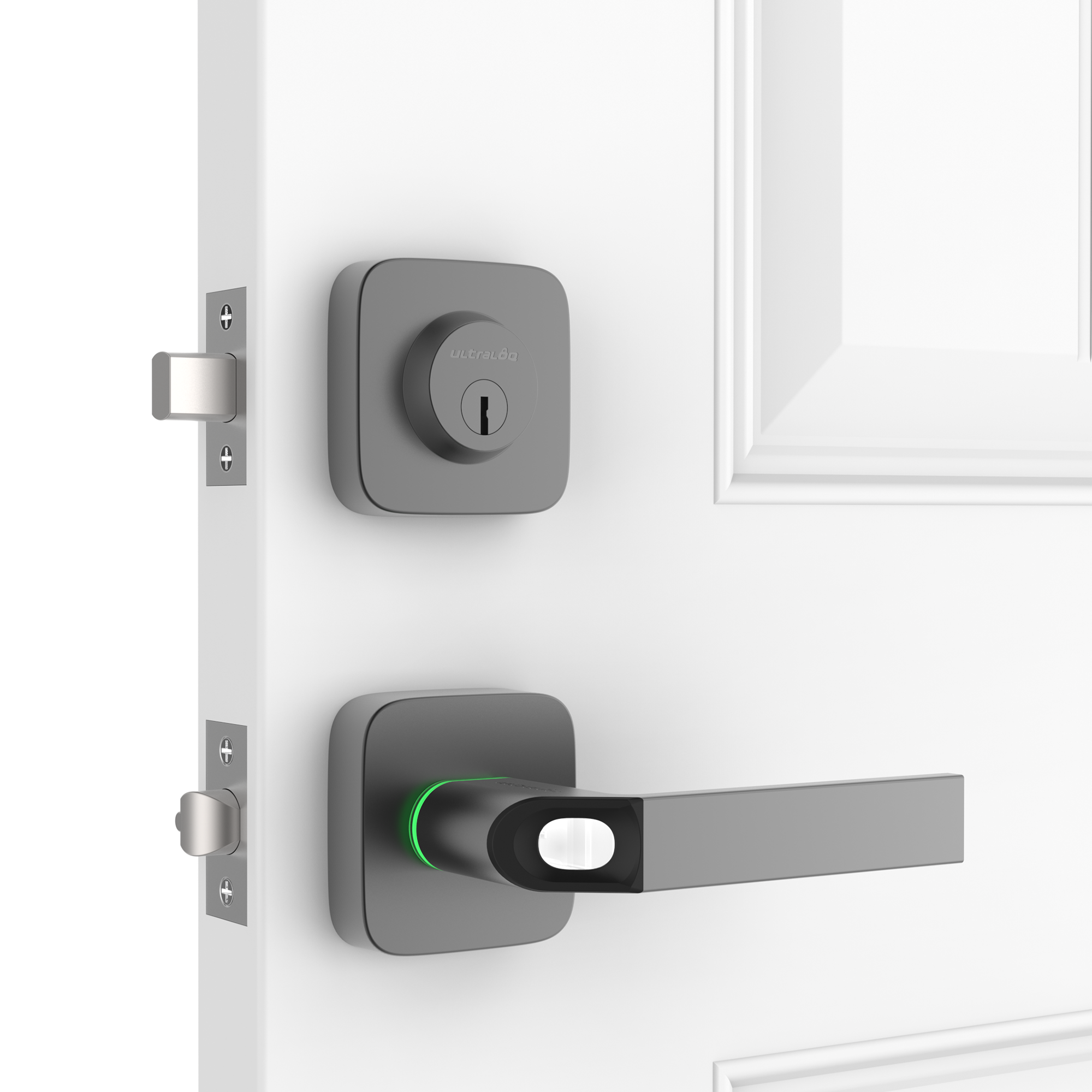 U-Tec COMBO Bluetooth Enabled Fingerprint and Key Fob Two-Point Smart Lock in Black New