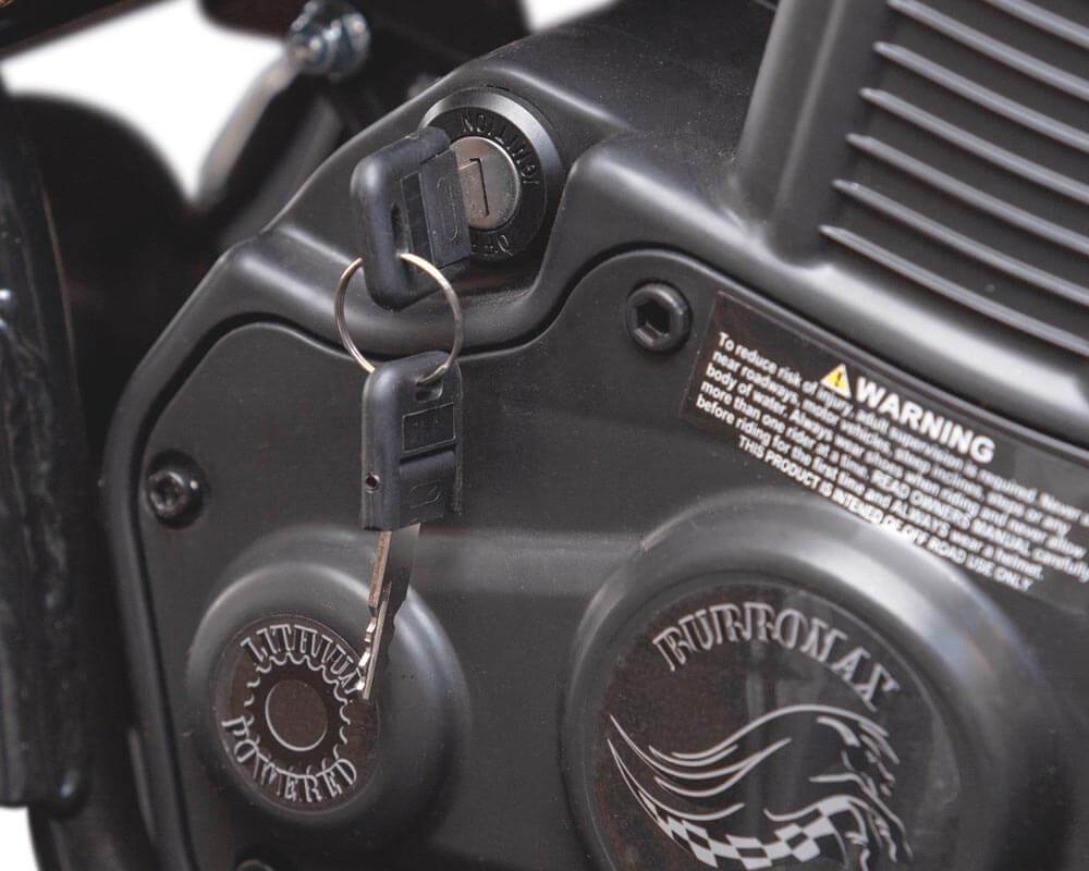 Burromax TT350R 24V 350W Kids Off Road Electric Ride On Mini Pocket Dirt Bike Green Skull New