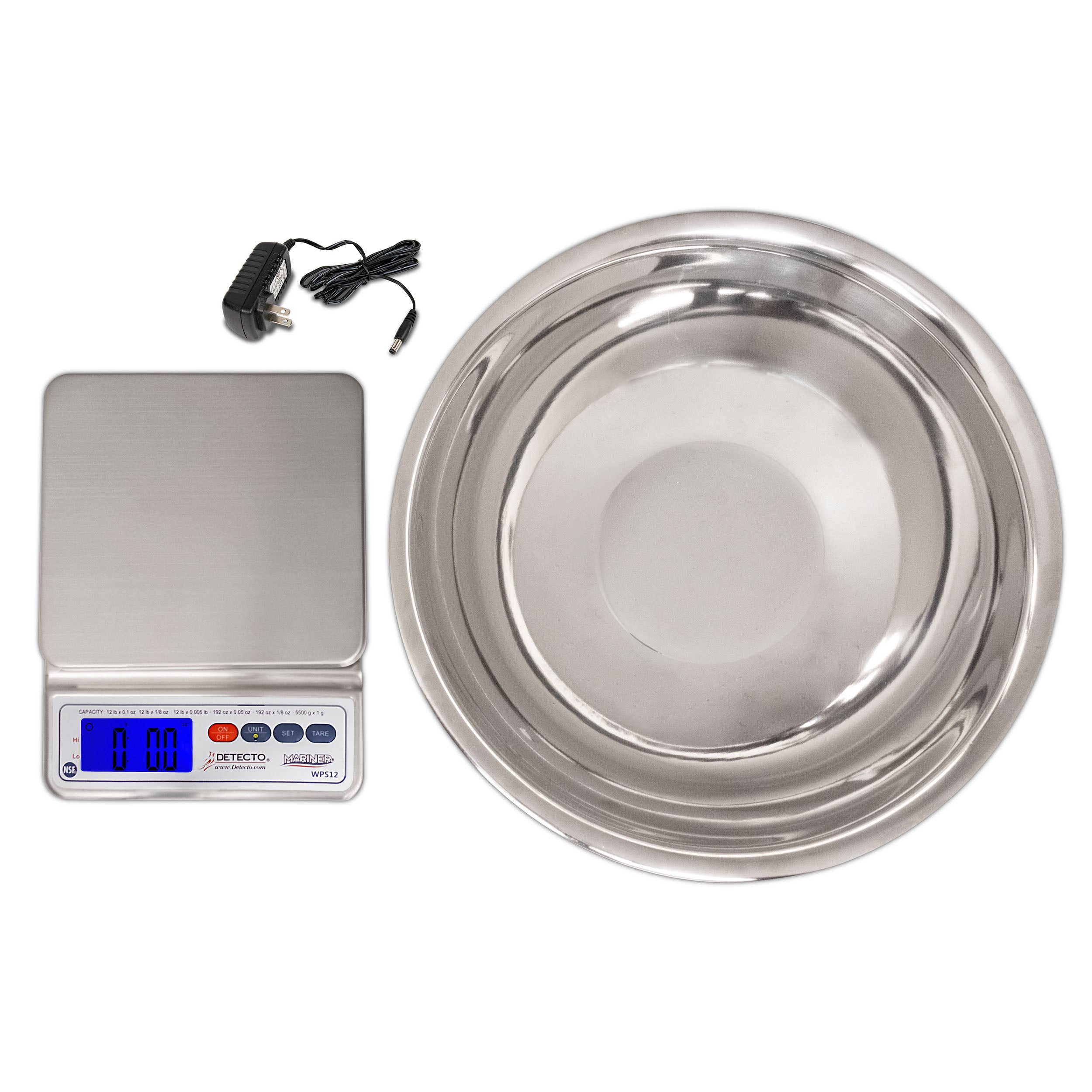 Detecto WPS12UT Digital Wet Diaper Scale with Utility Bowl