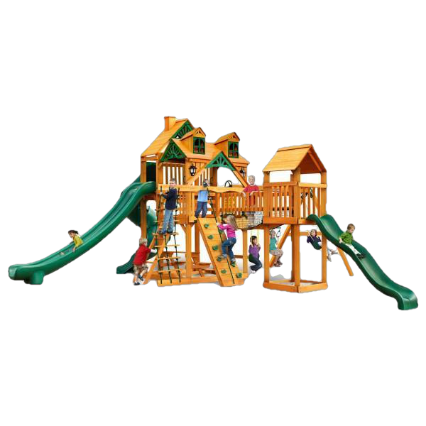 Gorilla Playsets 01-0078-AP Malibu Treasure Trove II Swing Set and Residential Wood Playset New
