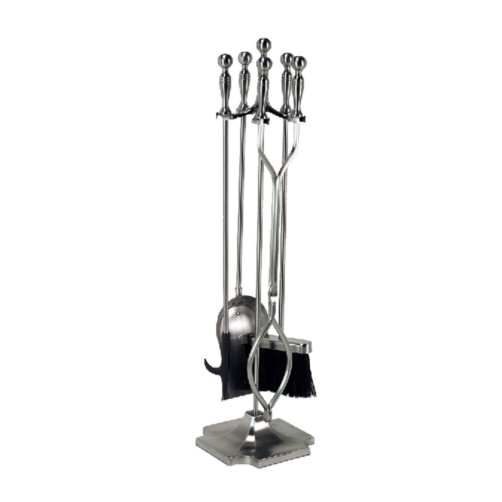 Dagan 5-Piece Pewter Fireset