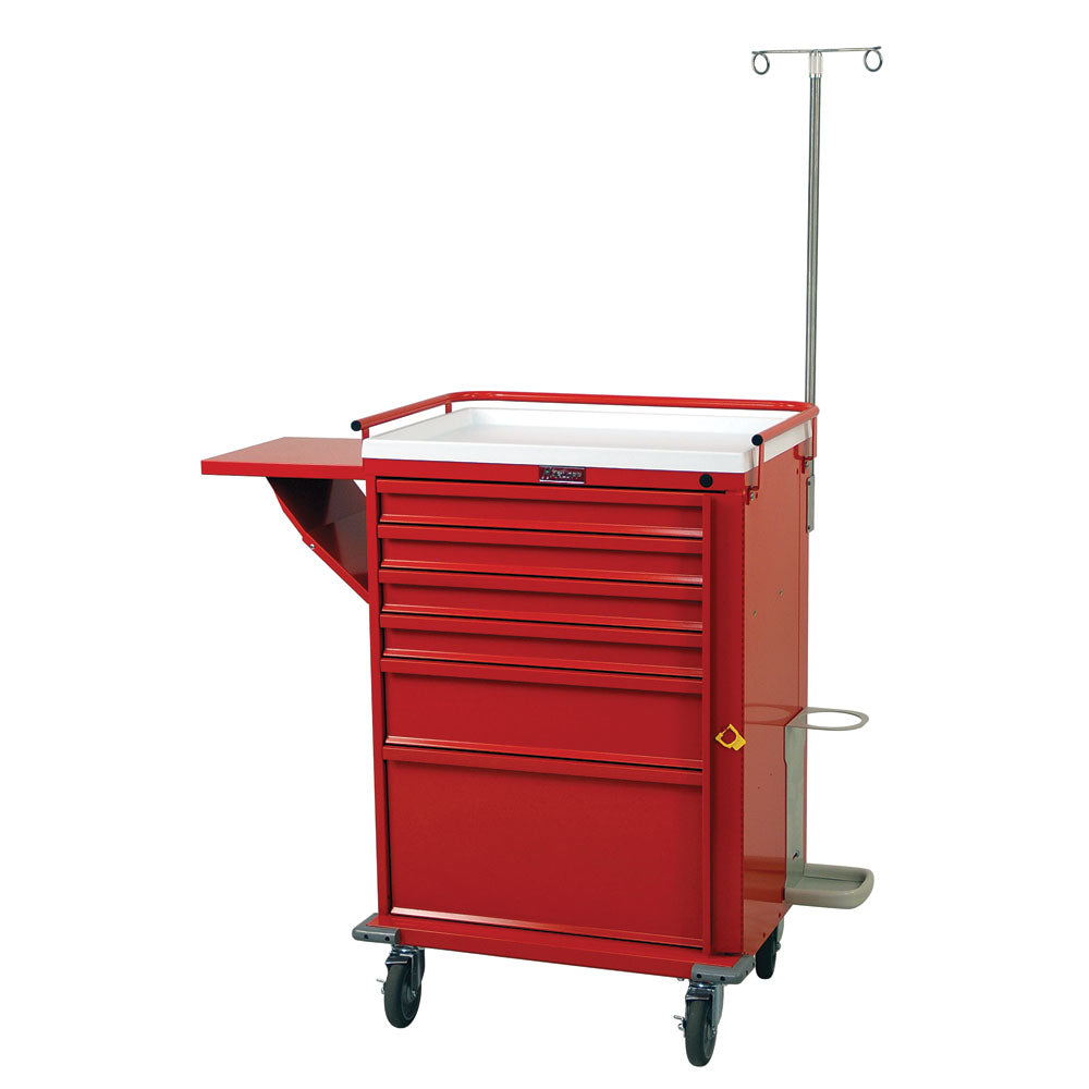 Harloff V- Series Line Emergency Cart, 6 Drawers, Deluxe Package