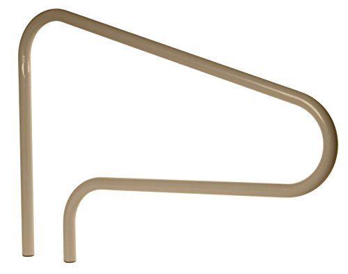 S.R. Smith DMS-100A-VT Sealed Steel 3-Bend Deck Mounted Swimming Pool Handrail with Matching Escutcheons, Taupe
