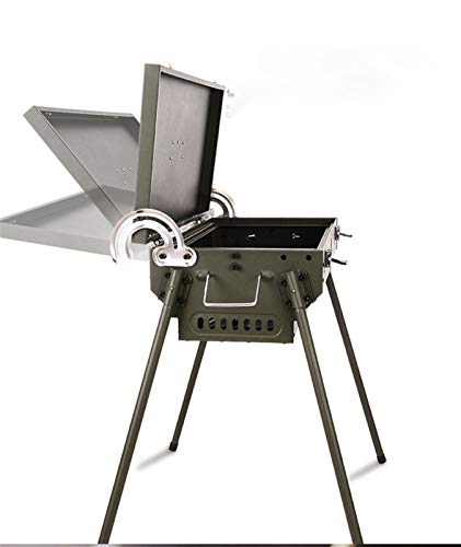 Ai-yixi Barbecue Grill, Barbecue Accessories, Barbecue Outdoor Household Rotating Carbon Grill Outside Courtyard Fold Portable Charcoal Small Grill, Grill (Color : STYLE2, Size : A)