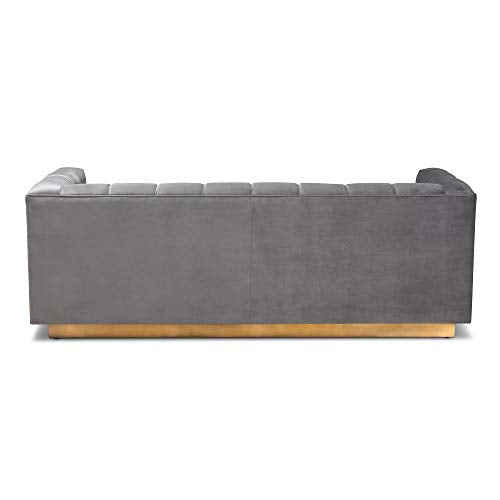 Baxton Studio Sofa, Gray