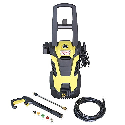 BY02-BIMH 3000 PSI 1.8 GPM Cold Water Electric Pressure Washer with Induction Motor, 26ft Hydraulic Hose, Foam Tank, High Pressure Gun with 4 Nozzle Tips