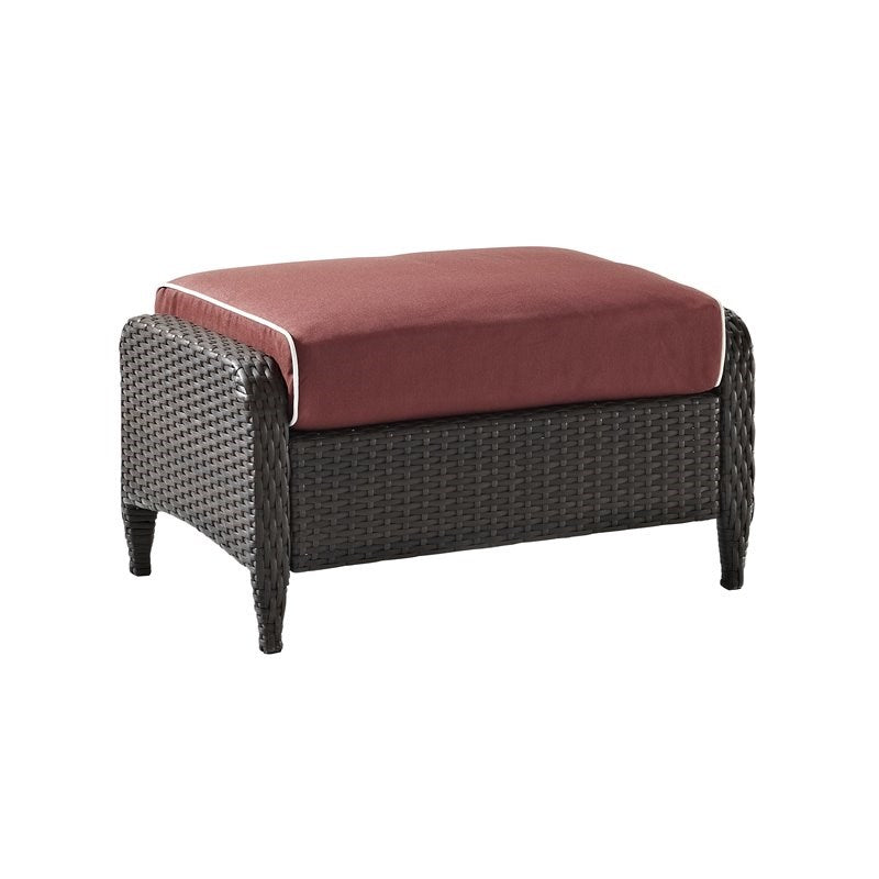 Outdoor Wicker Ottoman
