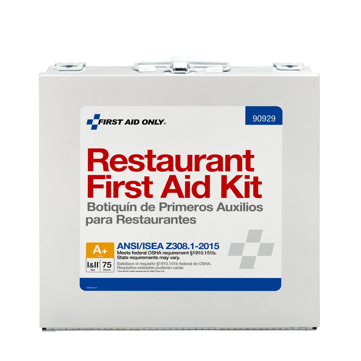 First Aid Only Restaurant and Food Processing 75 Person ANSI A+ First Aid Kit, Metal (2 per order)