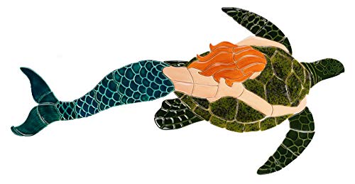 Mermaid with Turtle Ceramic Swimming Pool Mosaic (57