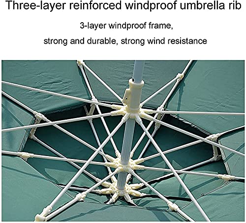 Patio Umbrella Patio Canopy Round Garden Parasol, for Outdoor Patio Spaces, Garden, Balcony and Patio,Sun Protection, Patio Parasol GCSQF210526(Color:Green;Size:2.5m)