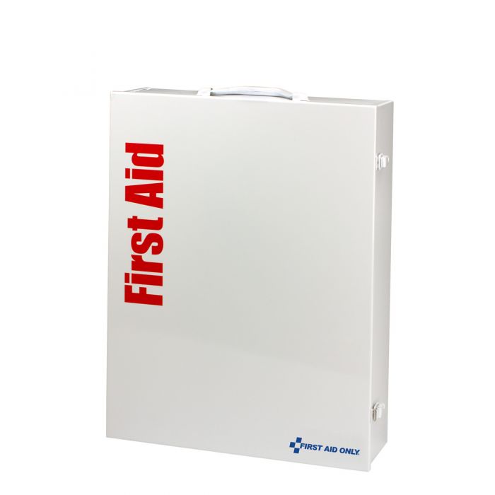 First Aid Only 150 Person XL Metal SmartCompliance Food Service First Aid Cabinet With Medications and Custom Logo (Case of 5)