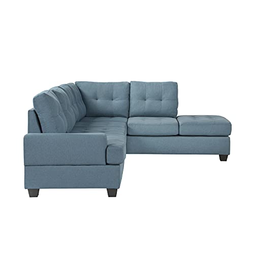 Lexicon Gracelyn 2-Piece Reversible Sectional Sofa, Blue
