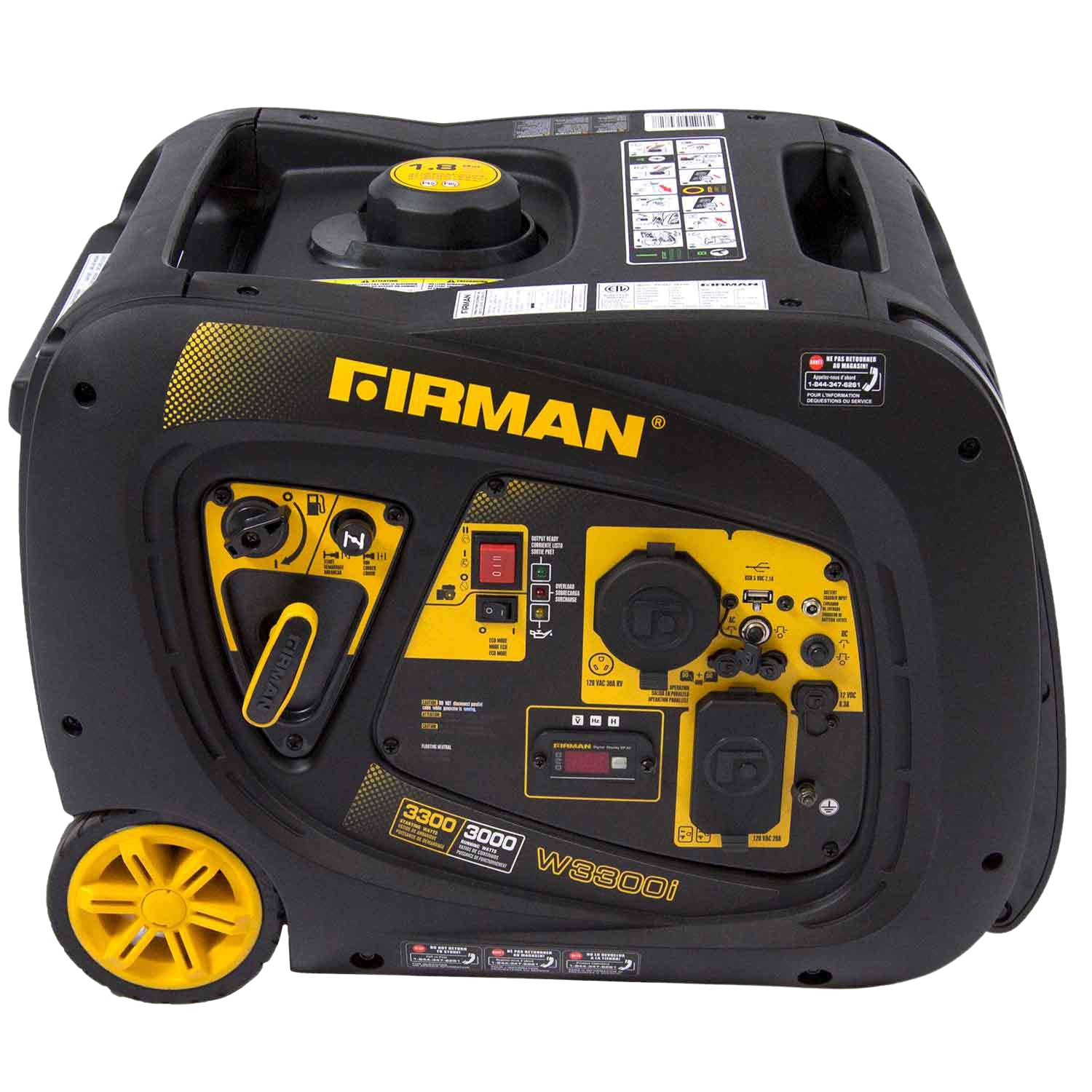Firman W03082 3000W/3300W 30 Amp Electric Start Gas Inverter Generator New