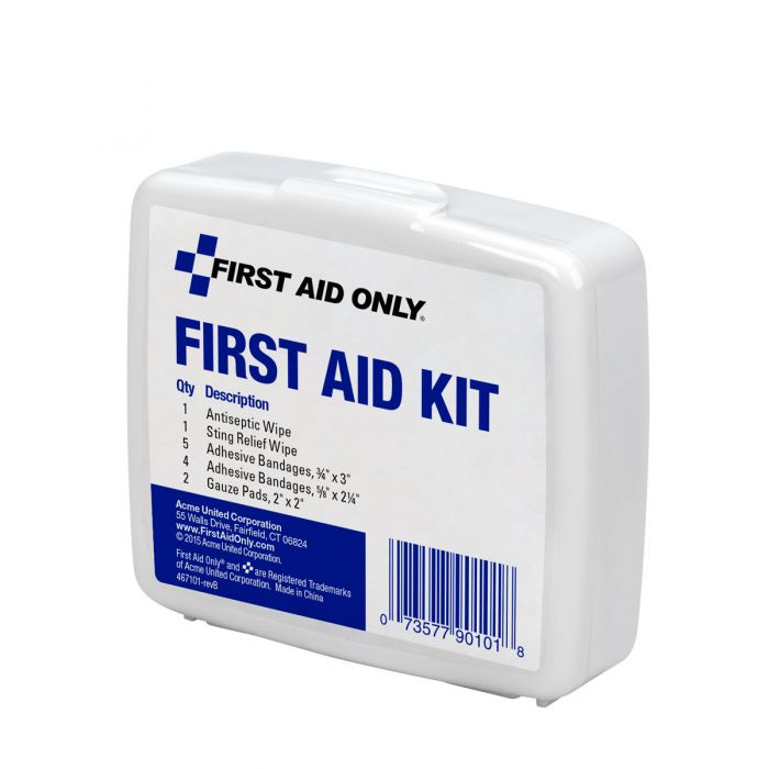 First Aid Only 13 Piece Personal First Aid Kit, Plastic Case (Case of 72)