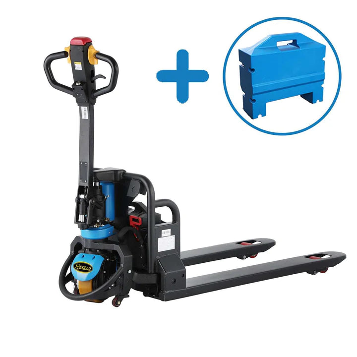 Apollolift A-1020 Fully Electric Walkie Powered Pallet Jack with Lithium Battery 3300 lbs Capacity 48