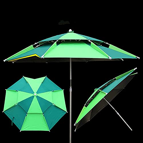 ンリアンに聞-花ラック Outside Umbrella for Patio Patio Umbrella Outdoor Beach Camping Fishing Umbrella Fold Protection Anti UV Sunshade Waterproof(Color:1.8m Single Layer)