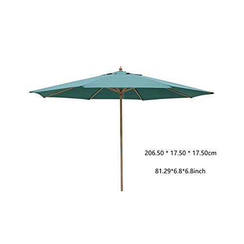 OMYLFQ Parasol 13 Ft Wooden Umbrella Green,Garden Parasol Double-Sided Sun Umbrella Patio Market Shelter Canopy Shade Outdoor Green
