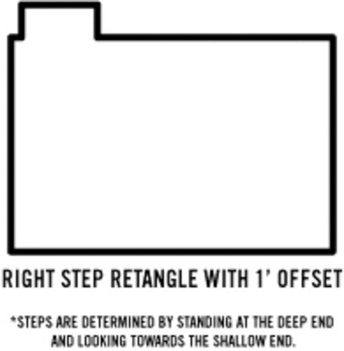 GLI Secur-A-Pool 16 FT X 32 FT Rectangular Mesh Safety Cover System with 4 FT X 8 FT Right Step 1 FT Offset, Green