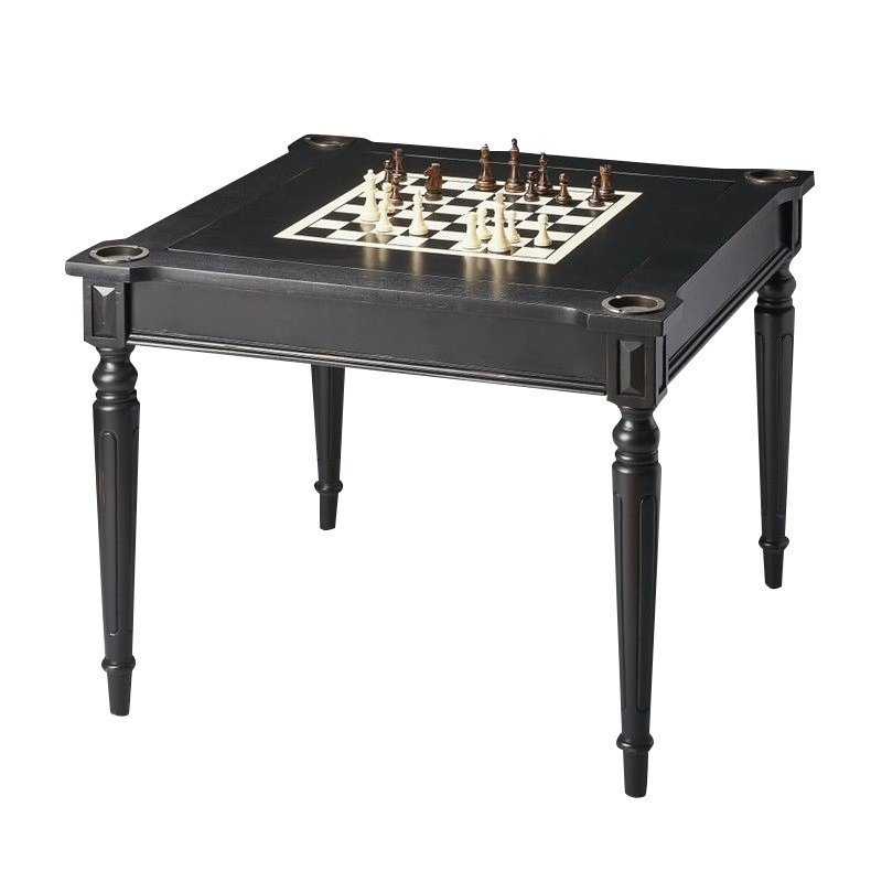 Multi-Game Card Table in Black Licorice Finish