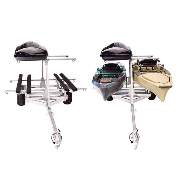 Malone LowMax 2 Kayak w/ Cargo Box Trailer Package