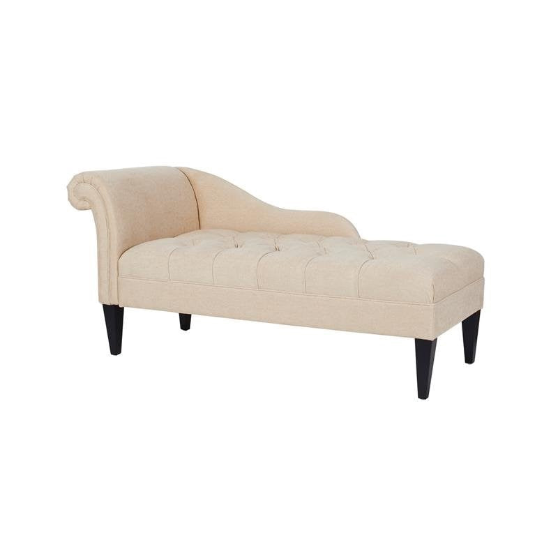 Tufted Roll Arm Chaise Lounge