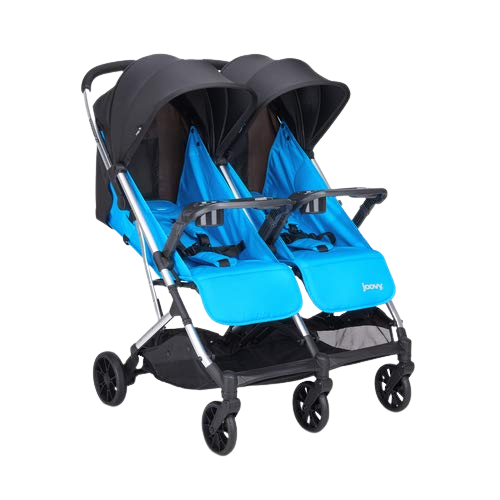 Joovy KooperX2 Lightweight Compact Double Stroller With Trays New