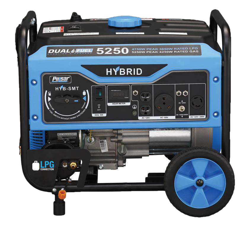 Pulsar PG5250B 5250W/4250W Dual Fuel Recoil Start Portable Generator New