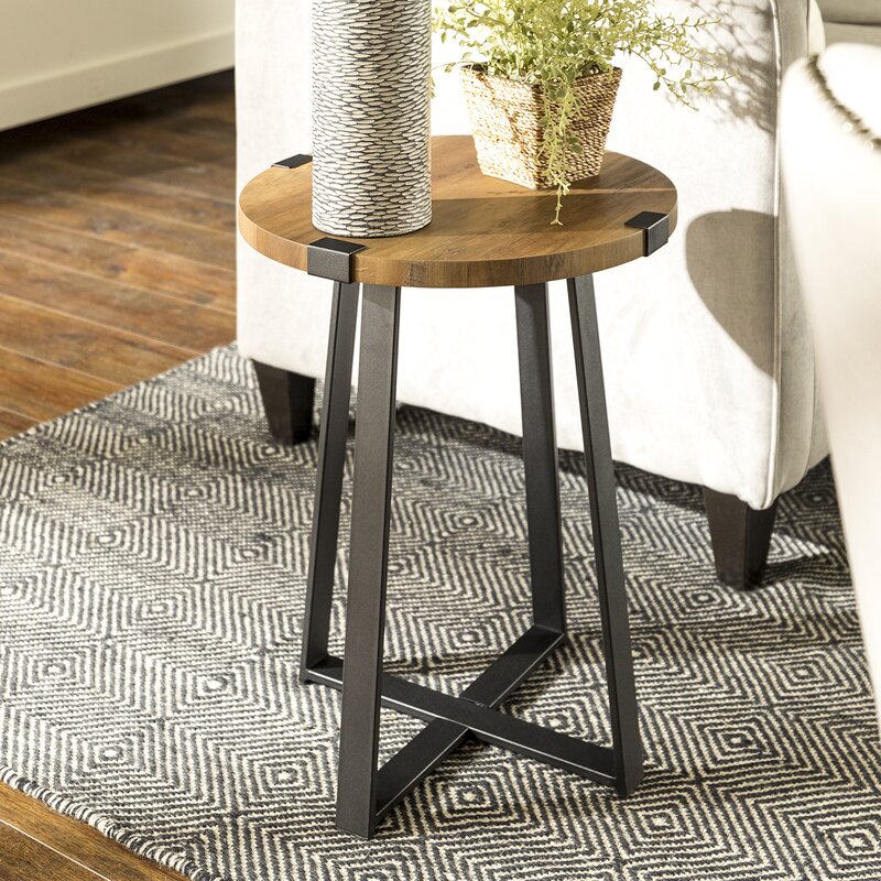 Enrique Cross Legs End Table