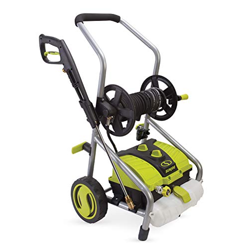 Sun Joe SPX4001-PRO 2030 MAX PSI 1.76 GPM 14.5 Amp Electric Pressure Washer and Hose Reel, Green
