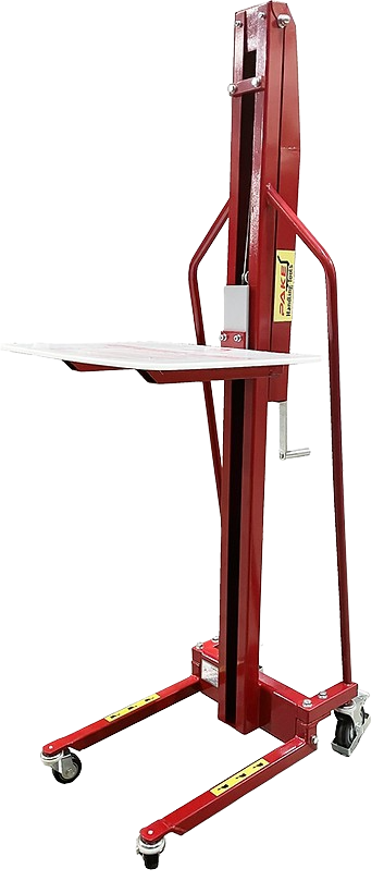 Pake Handling Tools PAKMS04 Winch Stacker Manual Work Positioner Truck 220lb Capacity 59