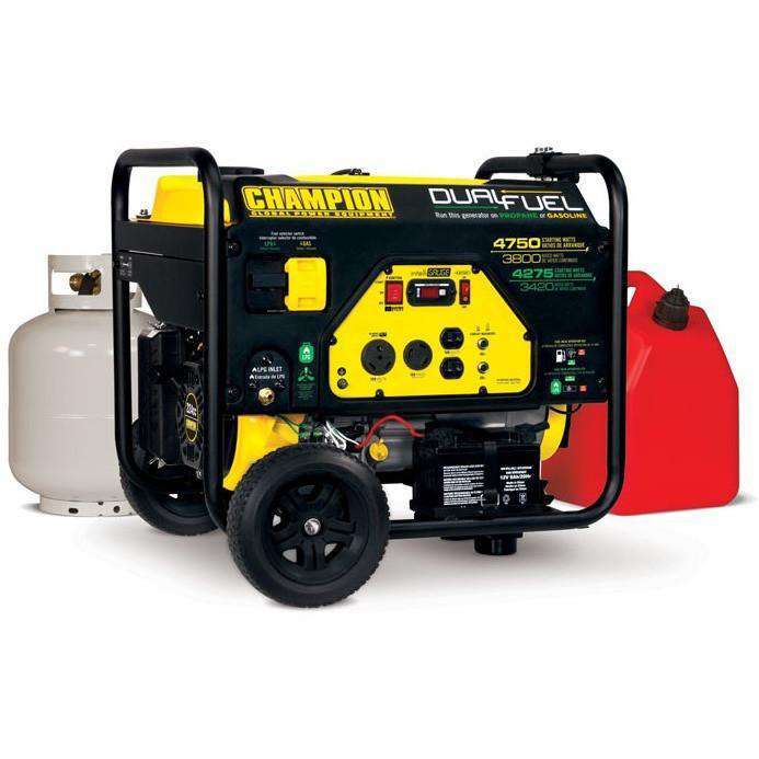Champion 76533 3800W/4750W Dual Fuel Electric Start Generator Manufacturer RFB