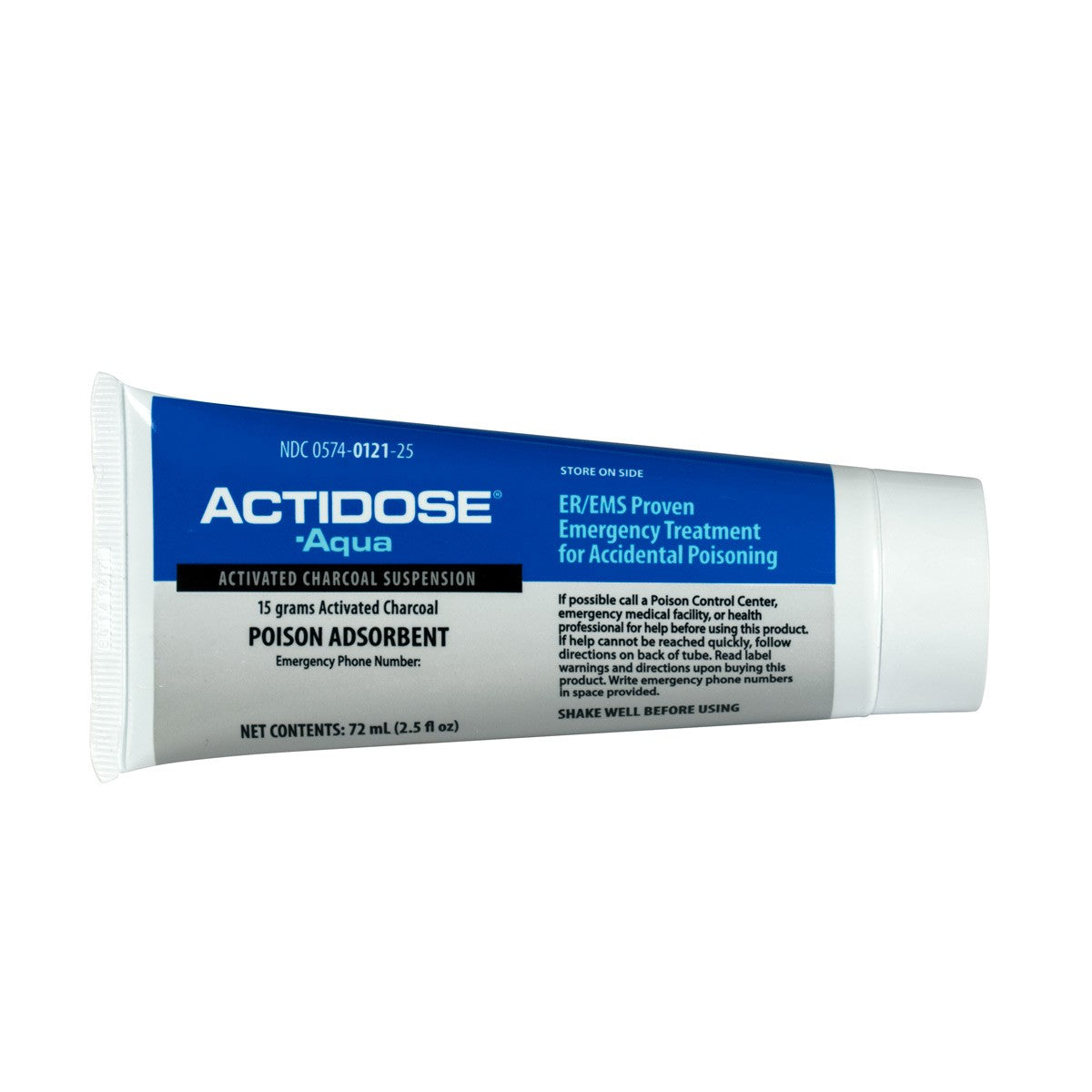 First Aid Only Activated Charcoal, Poison Adsorbent, 72 ml Tube (3 per order)