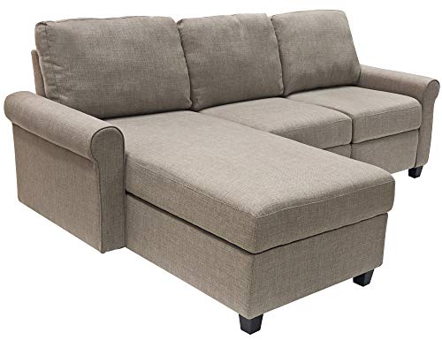 Serta Copenhagen Reclining Sectional with Left Storage Chaise - Oatmeal