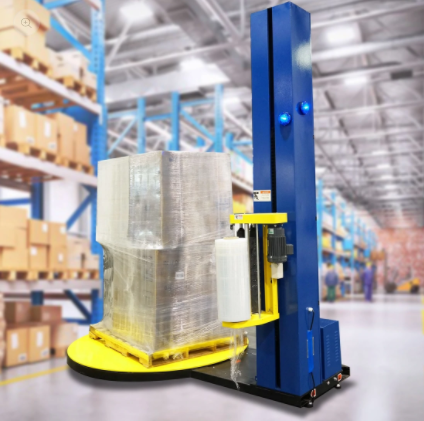 PEC Scales Stretch Wrap Machine Electric Pallet Wrapper with Built-in Scale and Thermal Label Printer Capacity 5000 lbs New