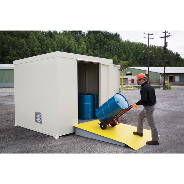 Justrite Non-Combustible Outdoor Safety Locker, 6-Drum