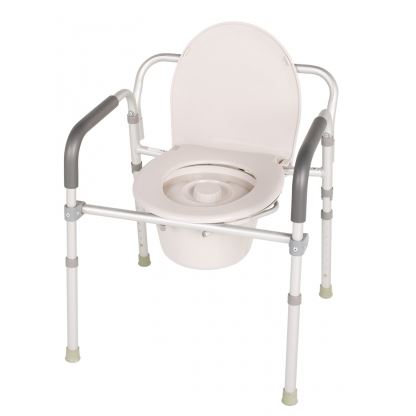 Graham-Field Lumex 3-in-1 Aluminum Commode with Removable Back Bar